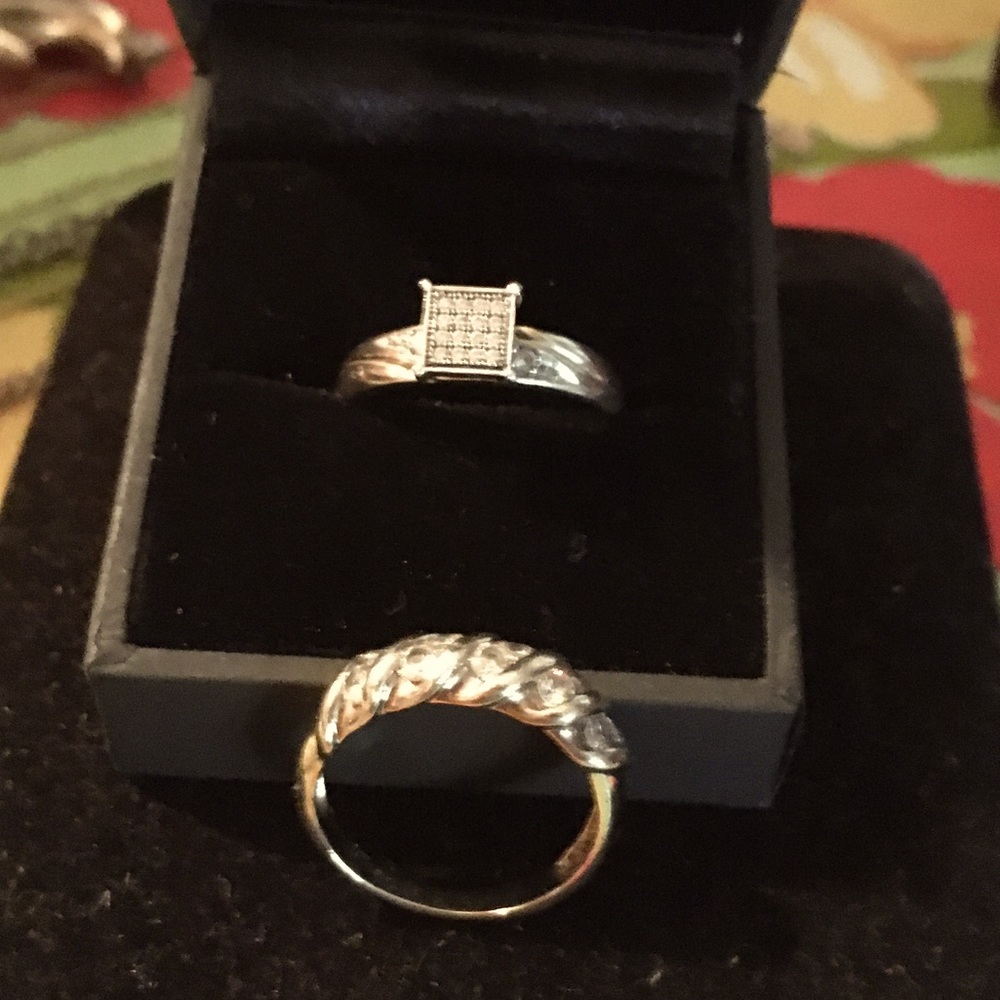 Diamond ring and cz ring